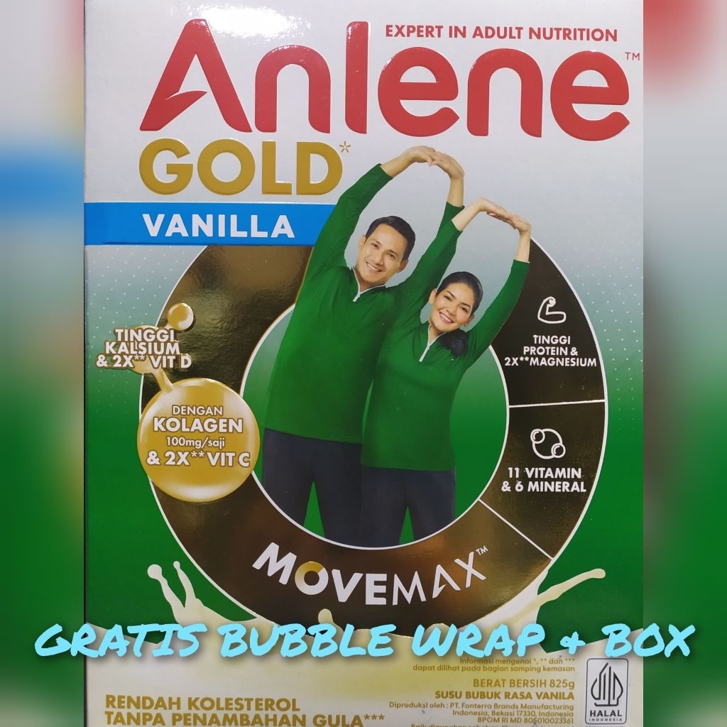 [Promo NOV] Anlene Gold MOVEMAX Vanilla 825g menggantikan Anlene 5X Vanilla 825 gram susu 50 tahun k