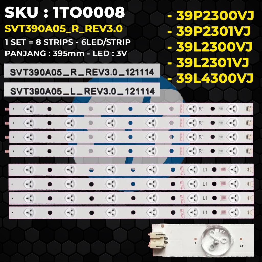 Backlight TV TOSHIBA 39 Inch 39P2300VJ 39P2301VJ 39L2300VJ 39L2301VJ 39L4300VJ