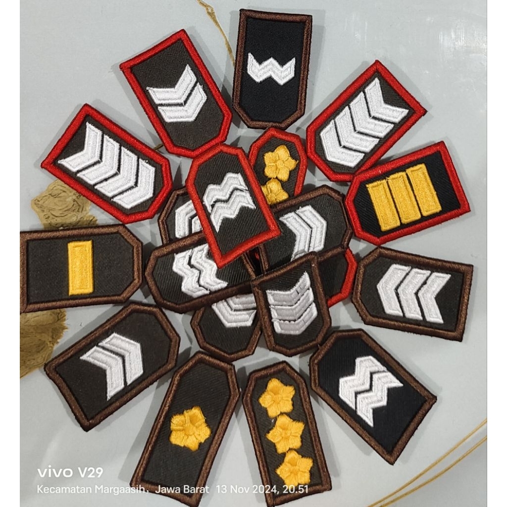 Pangkat polri bordir timbul