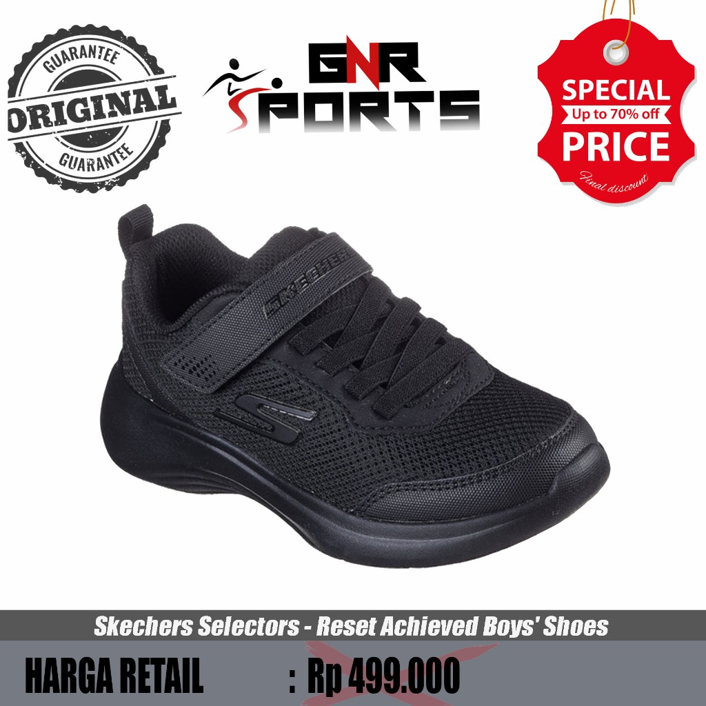 Sepatu Anak Skechers Selectors - Reset Achieved 403651L/BBK Boys' Shoes  Original 100%