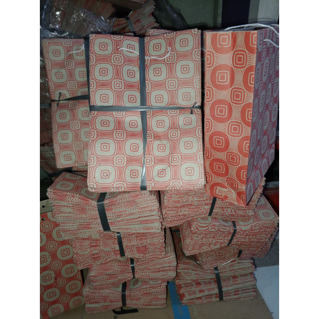Tas Kertas Besar isi 50pcs Wadah Snack Batik Paper Bag Syukuran Hajatan