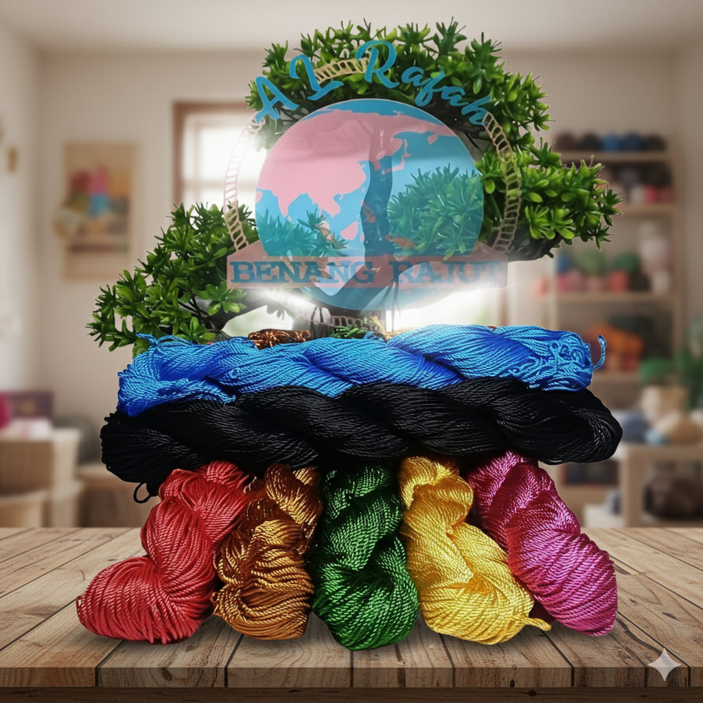 ALRAFAH - BENANG RAJUT / BENANG JALA NILON HANK (PILIH WARNA)