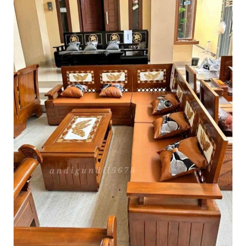 Kursi Tamu minimalis Full Kayu Jati Kursi Meja Tamu Sudut Minimalis Full Kayu Jati Meja Kursi Tamu S