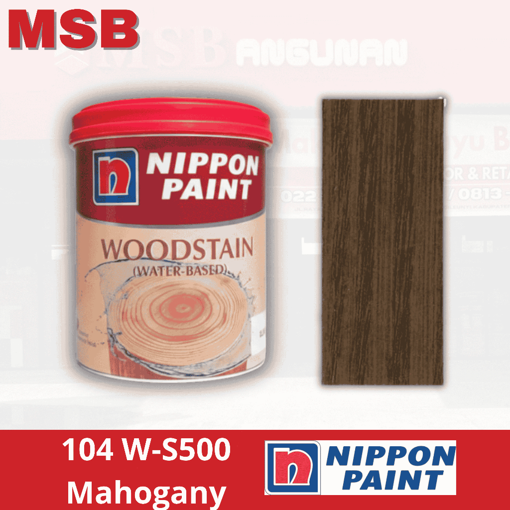 Cat Nippon Paint Woodstain - WaterBase - Plitur Kayu