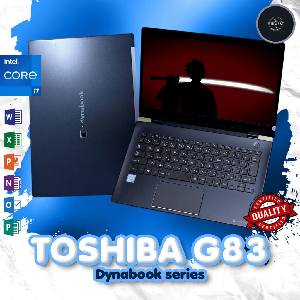 Laptop Murah Toshiba Dynabook G83 Series Intel I7 / I5 RAM 16GB 512GB Intel IRIS Bergaransi
