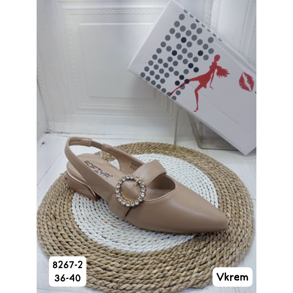8267-2 SANDAL HAK TALI IMPORT WANITA SOFIYA