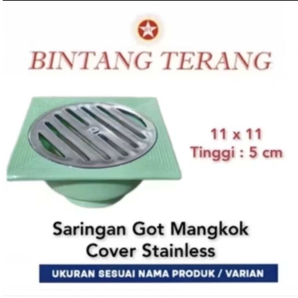 Saringan Got Kamar Mandi Model Toto / Afur Lantai / Saringan Got Mangkok Plastik Tutup Stainless / A
