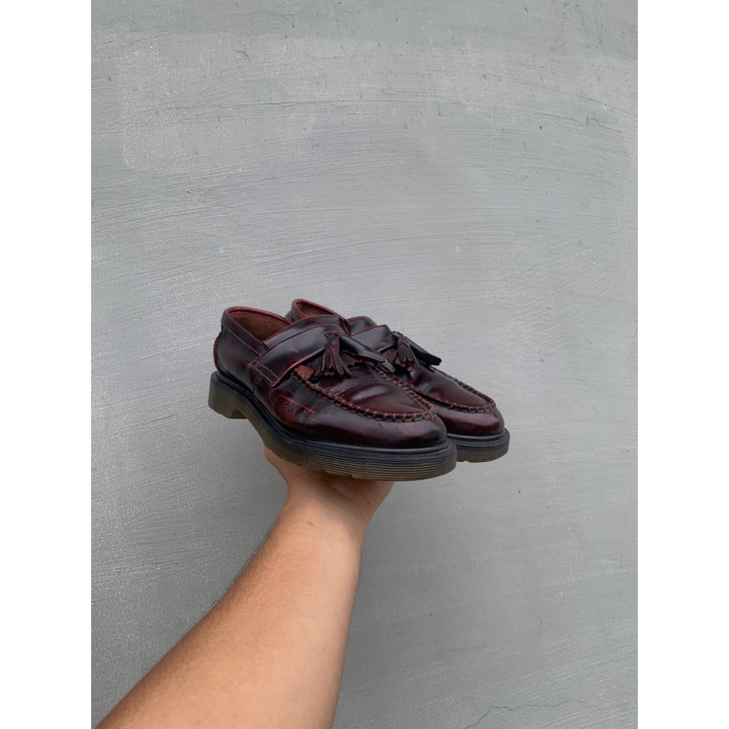 sepatu kulit Docmart Dr martens Adrial tassel Red cherry ORIGINAL