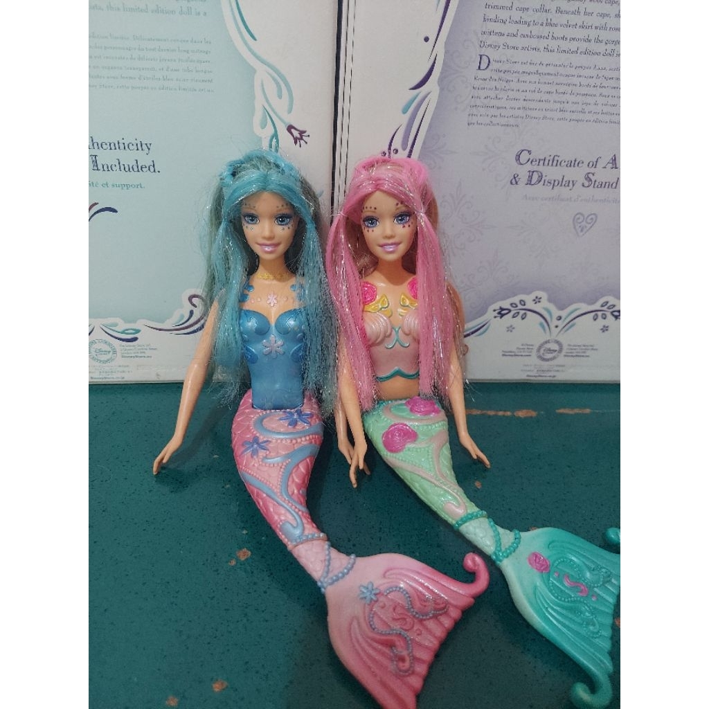 Paket 2 Barbie Fairytopia Mermaidia Nori, Shella Asli Mattel Original
