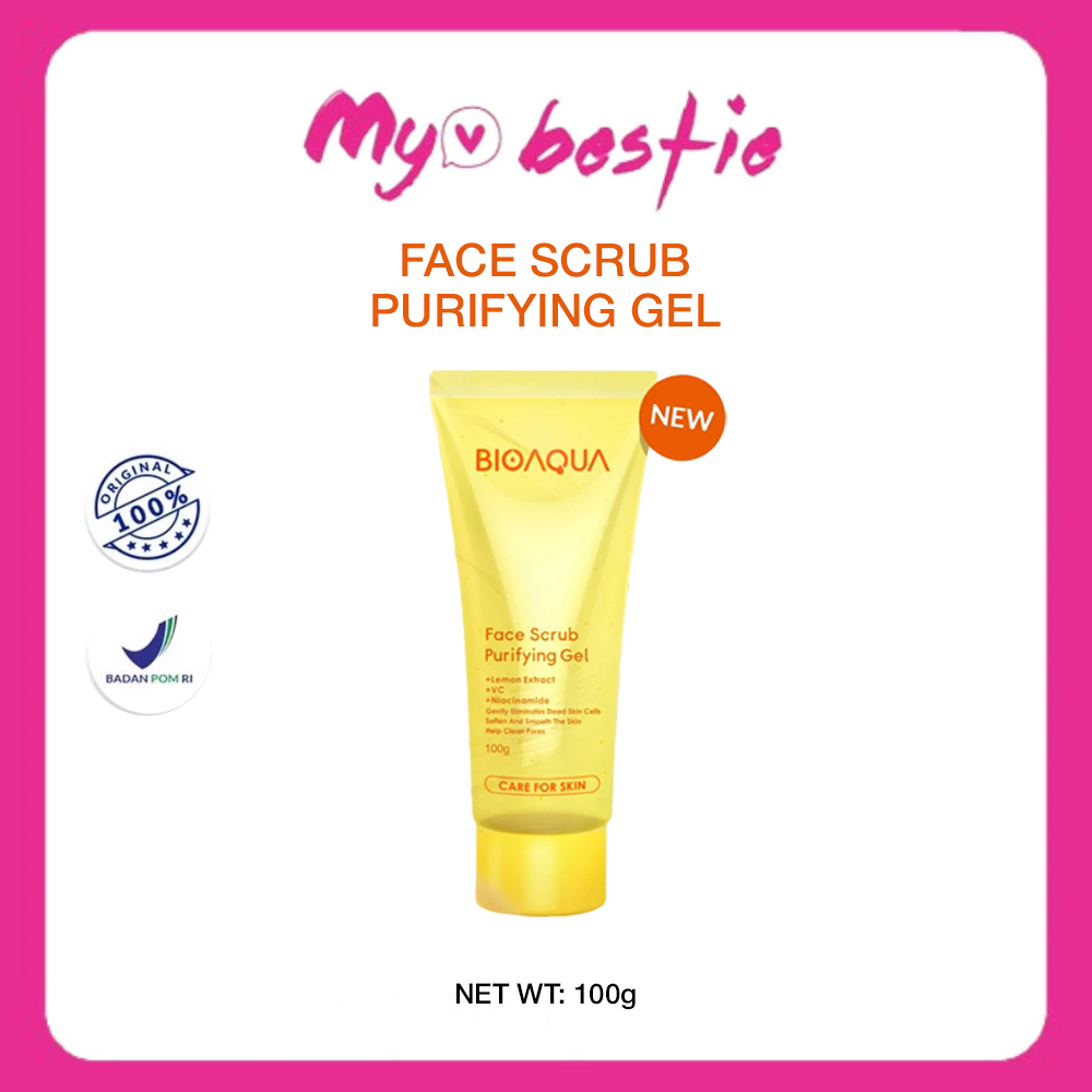 My bestie Choice - BIOAQUA Face Scrub Purifying Gel Scrub Wajah Facial Exfoliating Gel Wajah 100g