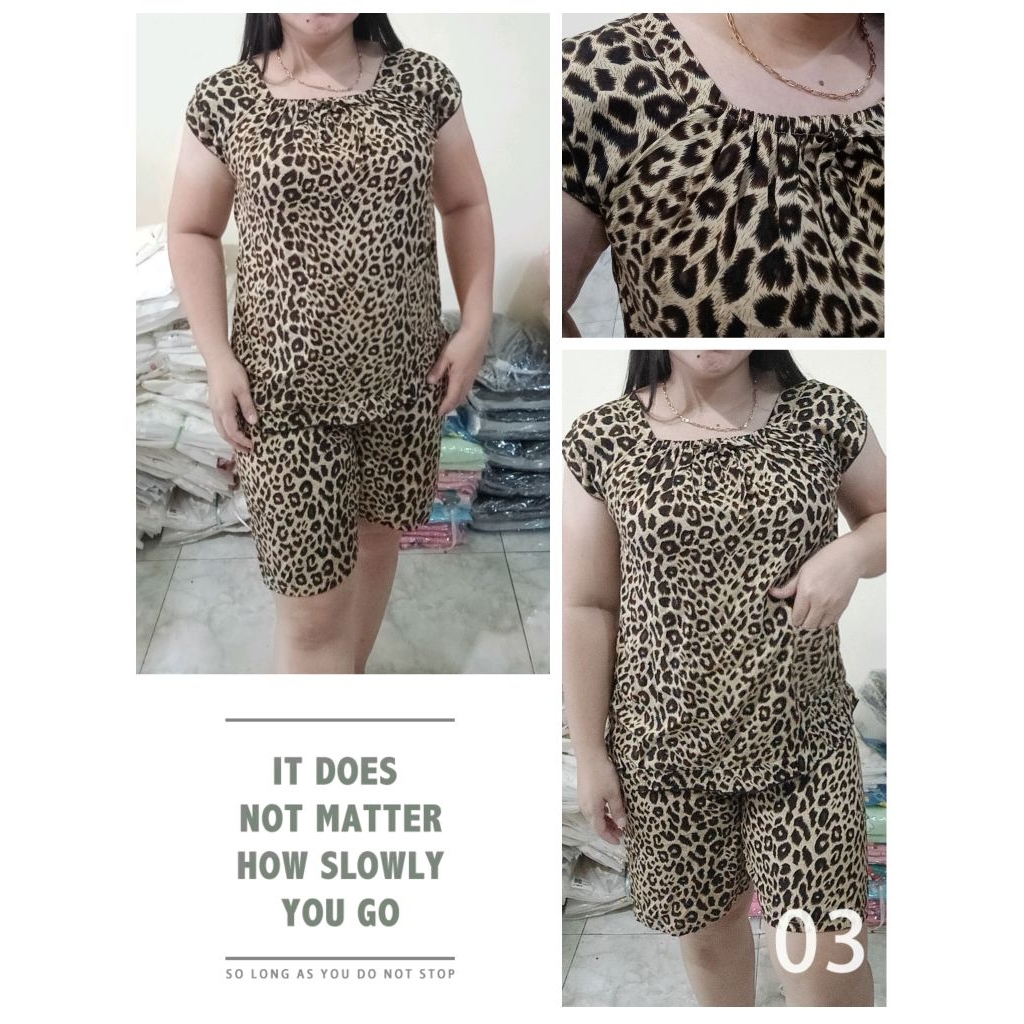 Set baju tidur macan wanita piyama pajamas setelan baju tidur celana pendek premium