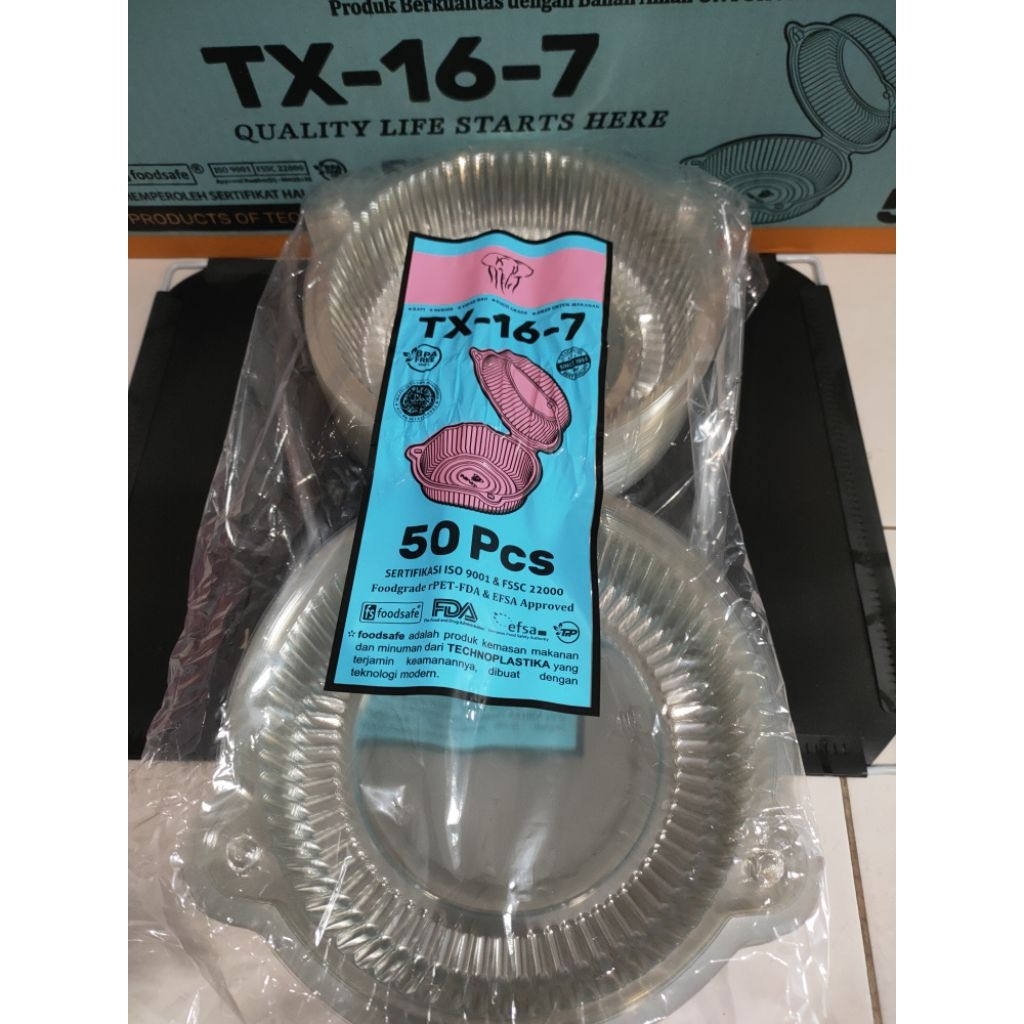 Mika Bolu Bulat 16cm (Isi 50pcs) / Mika Bolu Sifon / Mika Kue Bulat 16cm