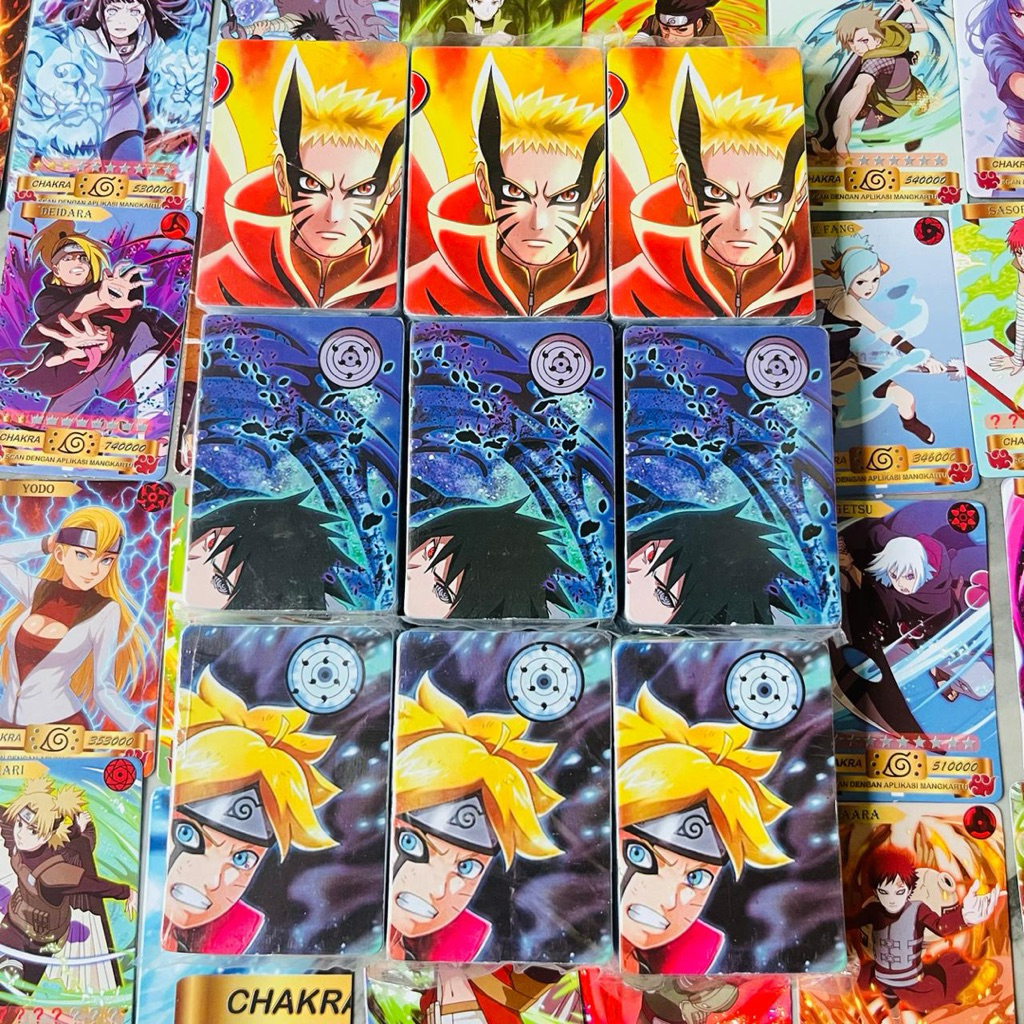 Kartu Naruto Scan Aplikasi Isi 36 Kartu | kartu mainan anak-anak