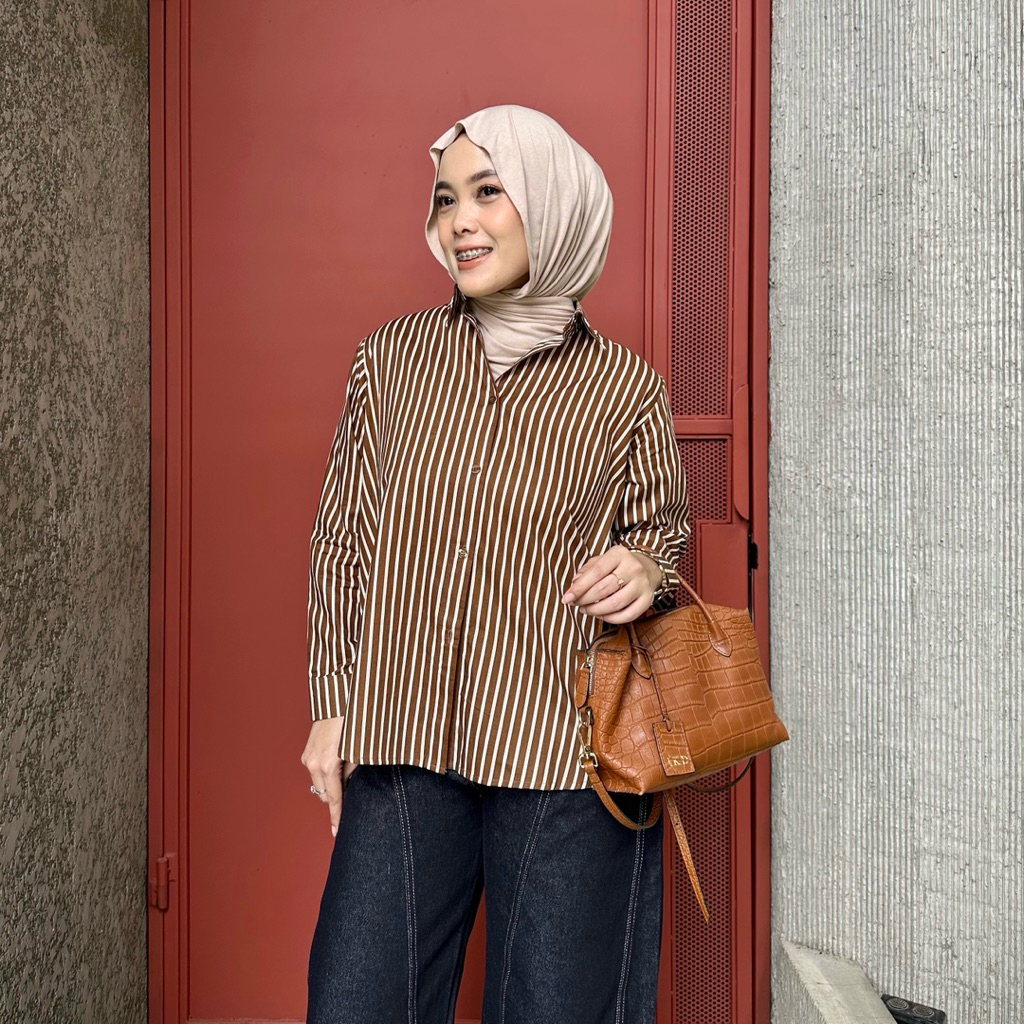 MARSHA SHIRT (RENAETTE) - KEMEJA WANITA STRIPE