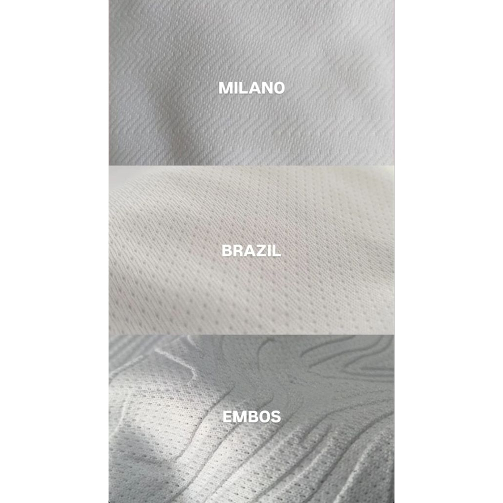 bahan jersey dryfit kiloan milano, brazil, embos