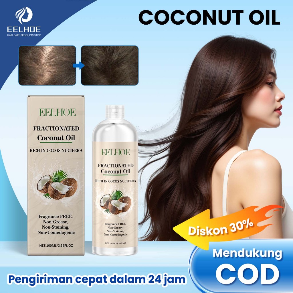 EELHOE Coconut Oil rambut 100ml coconut oil hair mask coconut oil for hair Anti-Dandruff Repair Dama