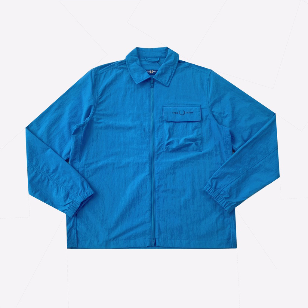 Fred Perry Original M7778 Ripstop Overshirt Jacket In Blue