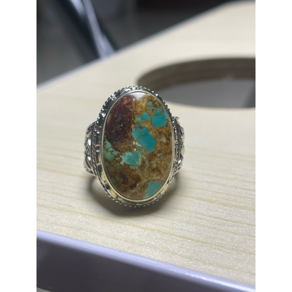 Cincin Batu Pirus Persia Hijau Tosca - Nuansa Pirus