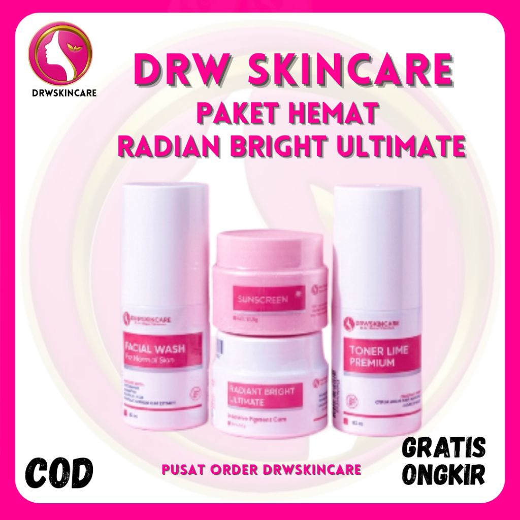 DRW SKINCARE PAKET HEMAT JERAWAT /ULTIMATE ACNE 1 2 3 DRW SKINCARE | Cream Jerawat Ringan – Komedo –