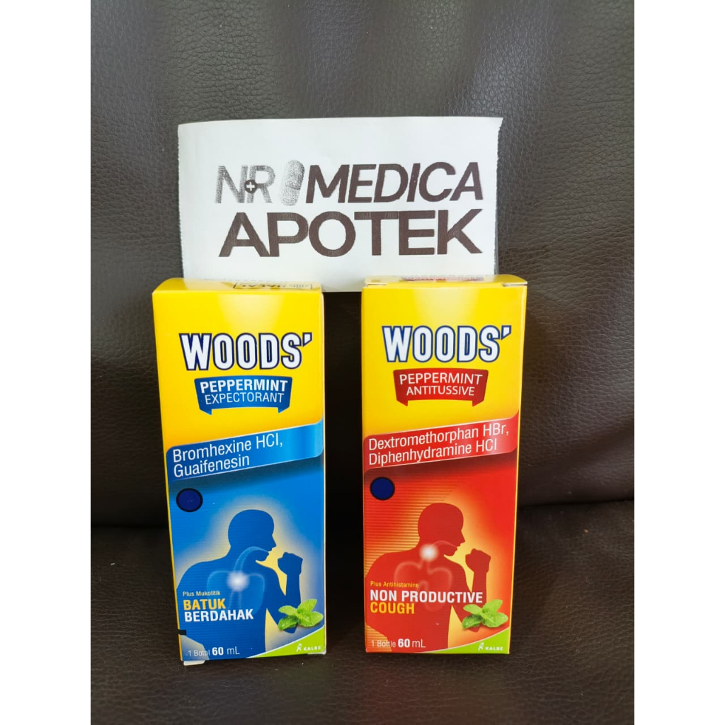 Woods Batuk Berdahak & Woods Batuk Kering 60 Ml / Obat Batuk