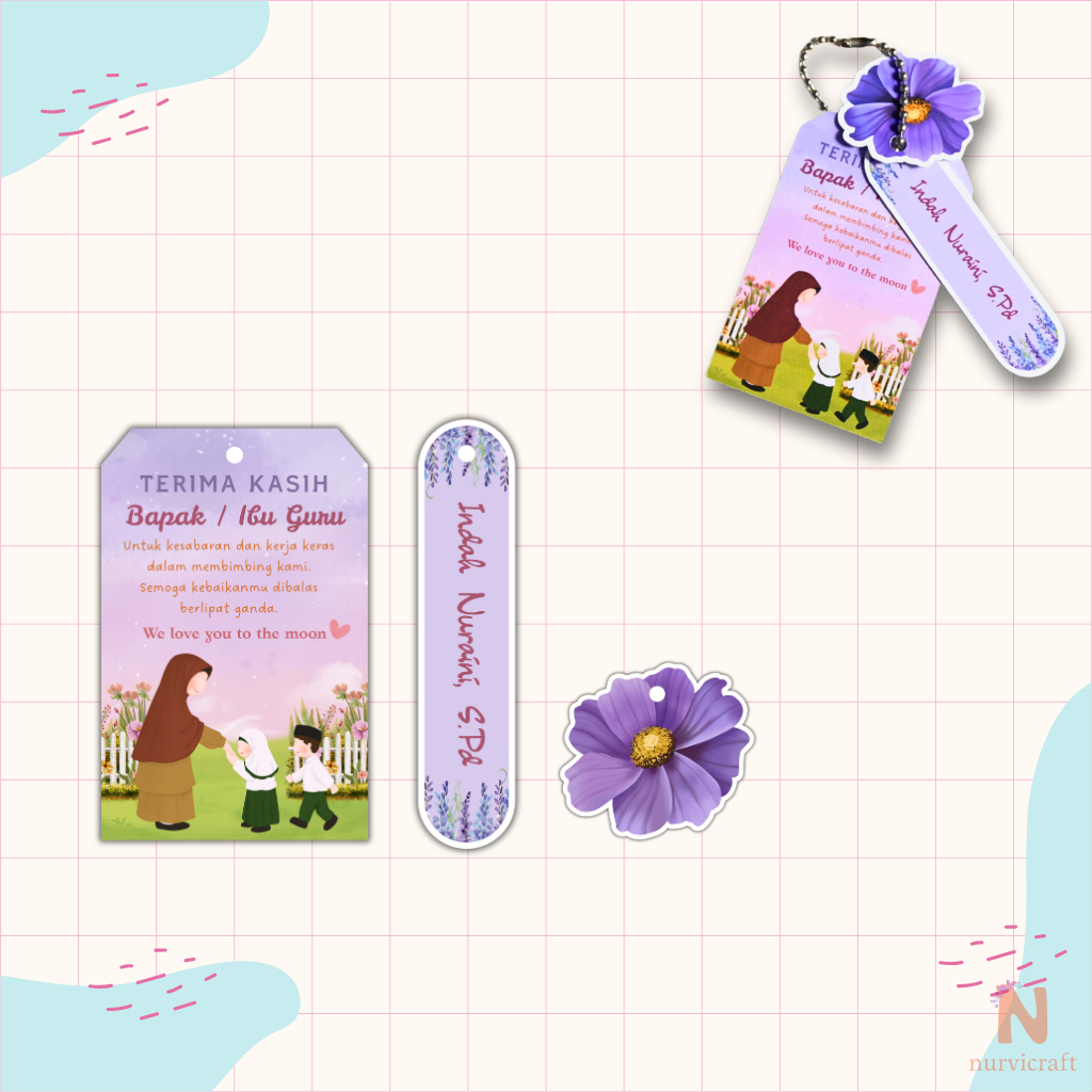 Hang Tag 3 in 1 Edisi Teacher Day - Gift Card - HangTag Hari Guru - Kartu Ucapan Hari Guru - Ucapan 