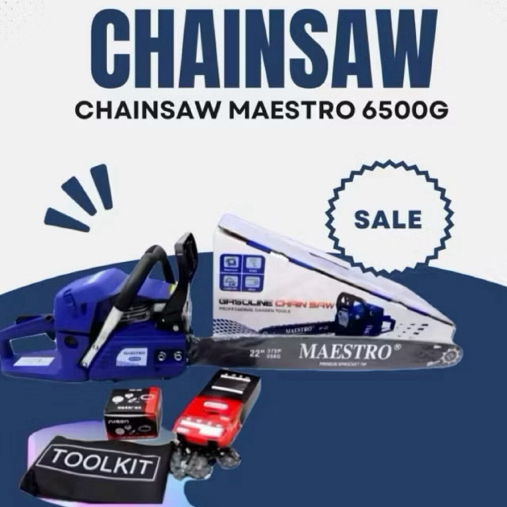 Maestro 6500G Bar 22" Reel Plus Mesin Gergaji Maestro 6500G