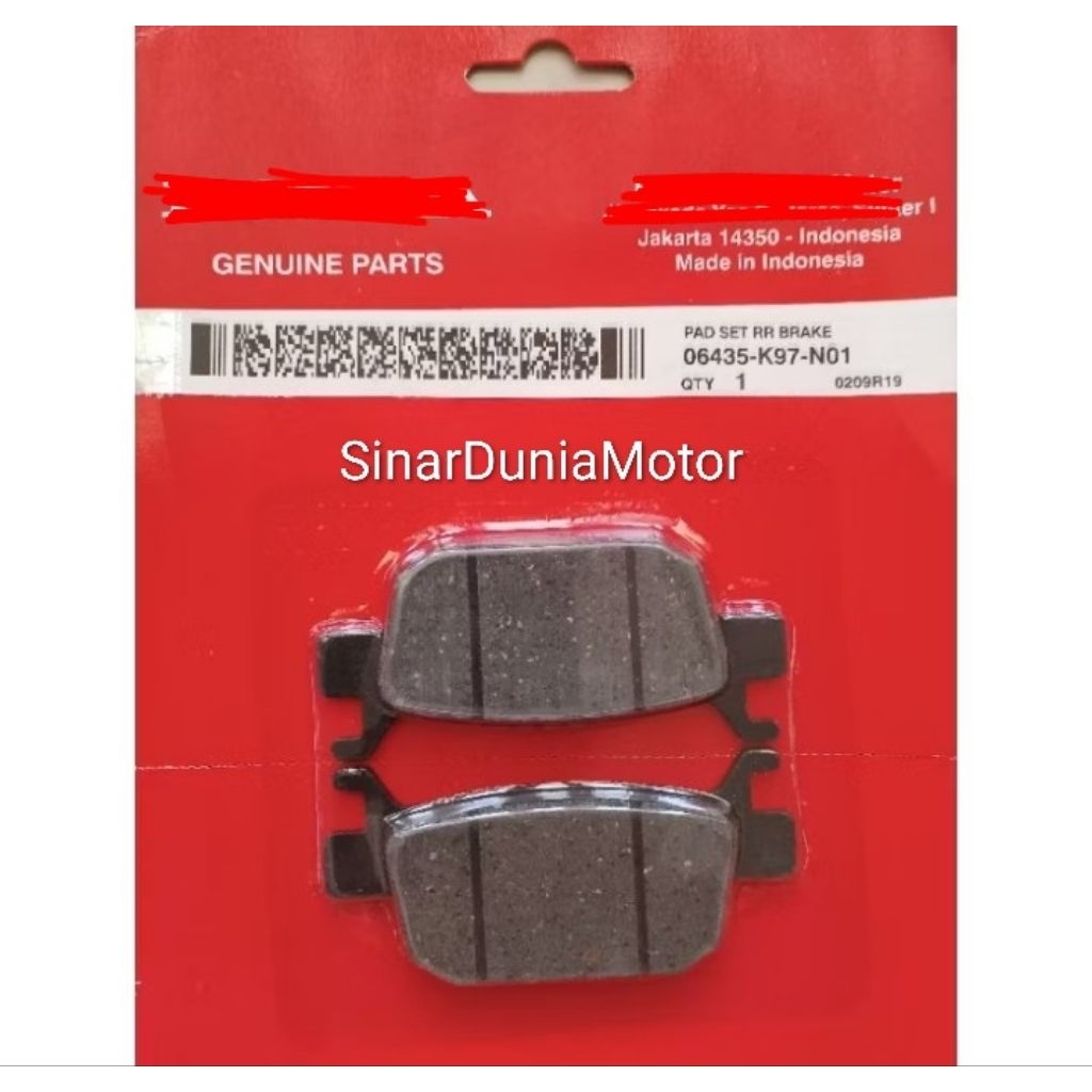 Kampas Rem Belakang/ Dispad Belakang/ Kampas Cakram Belakang PCX 150 160, Vario 160, ADV 150, Click 