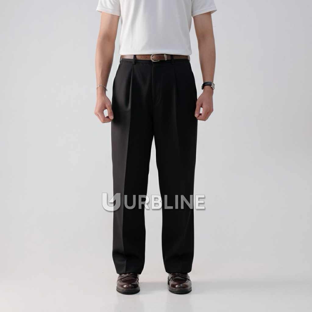 Celana Trouser Wide Pants Pria Celana Formal Pria by URBLINE