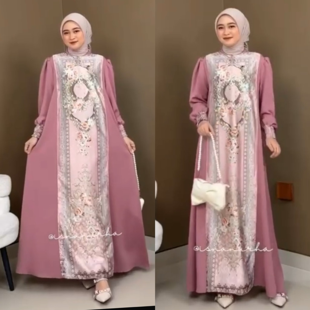 GAMIS SULTAN WANITA ELEGAN / DRESS  SILK PREMIUM / BAJU PESTA ARMANI SILK