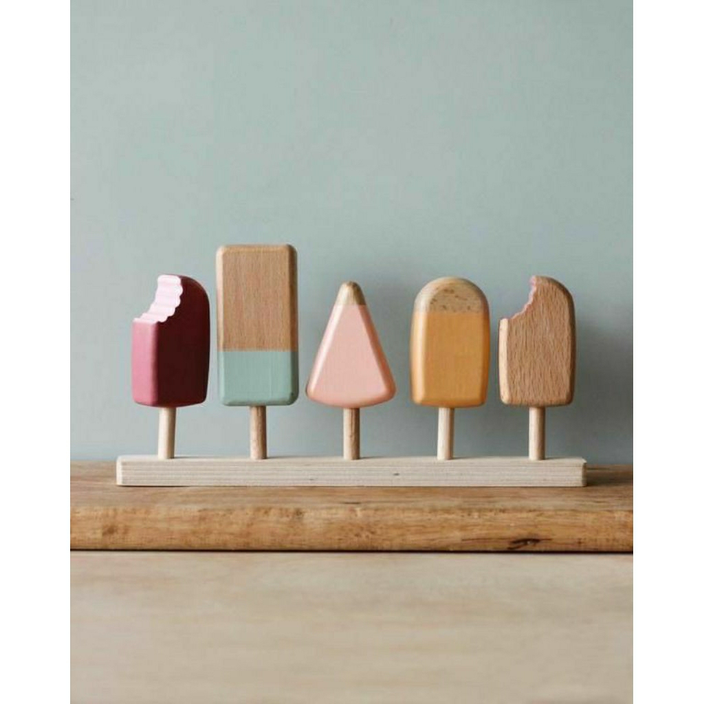 Wooden Ice Cream , Wooden Popsicle , Pretend Play , Montessori toys , Sensory Toys , Open Ended Toys