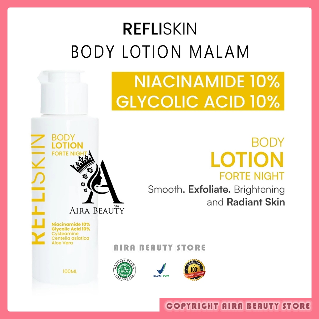 Body Serum Forte White Gluta AHA Lglow Refliskin | Lotion Refli Skin