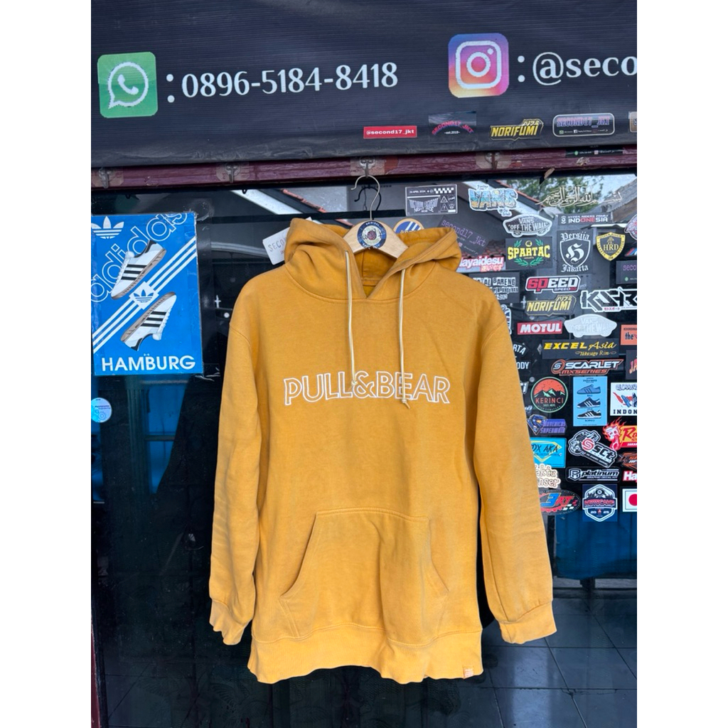 HOODIE PULL N BEAR MUSTARD ORIGINAL 100%