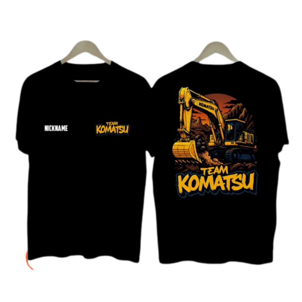 KAOS EXCAVATOR TEAM KOMATSU//TSHIRT NEW