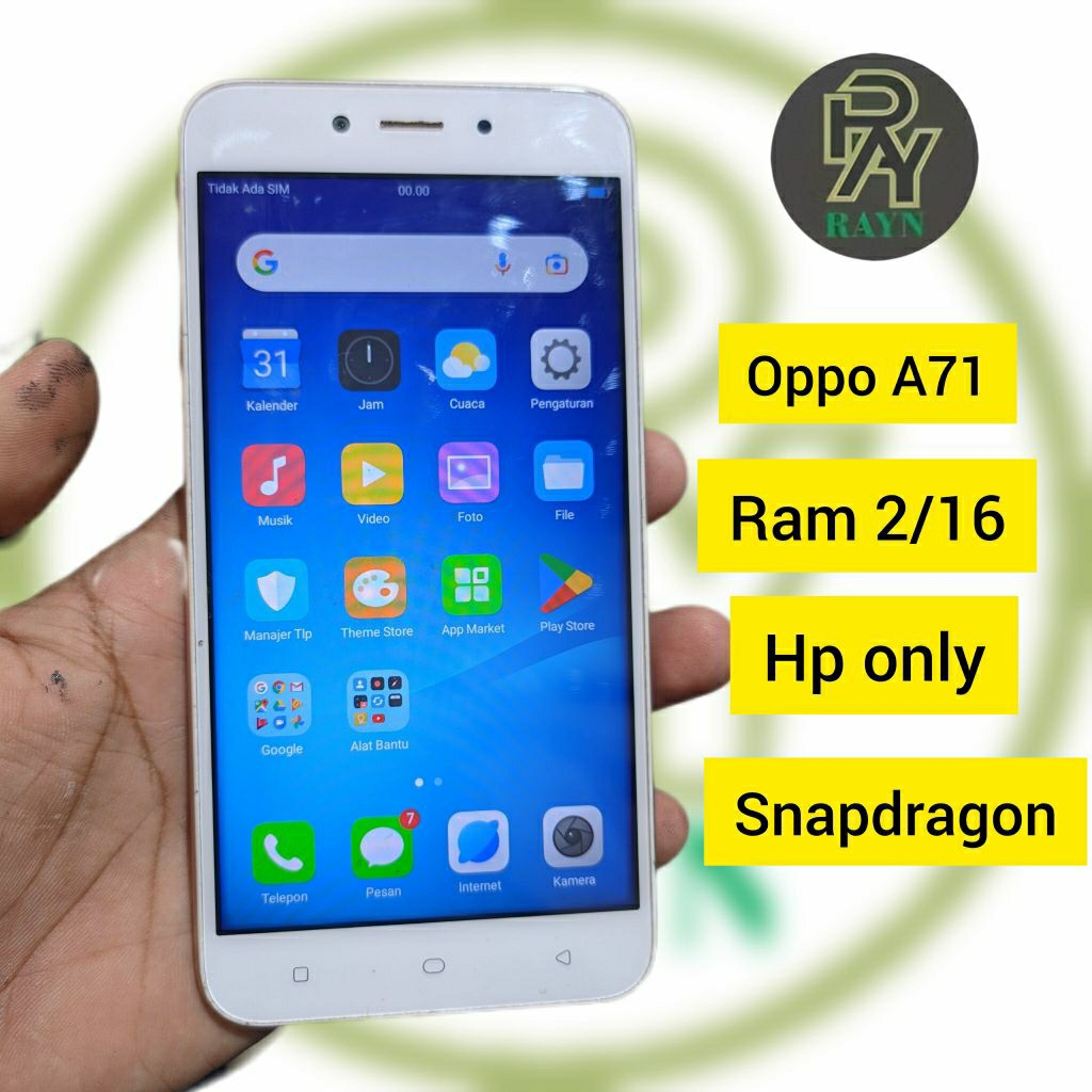 unit hp android second normal Oppo A71 ram 2/16 garansi