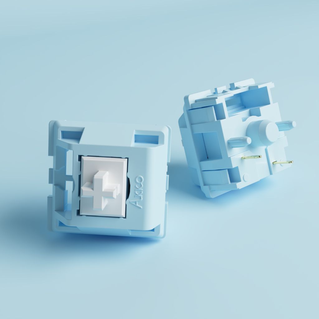 switch keyboard mechanical akko snow blue grey