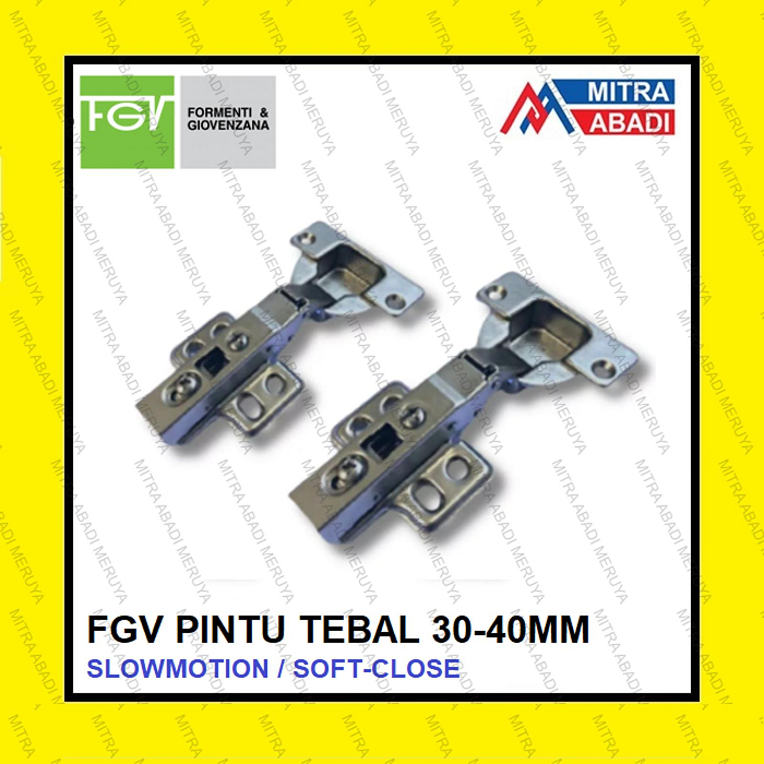 Engsel Profil Profile Sendok FGV Pintu Tebal Slowmotion Soft Close - LURUS