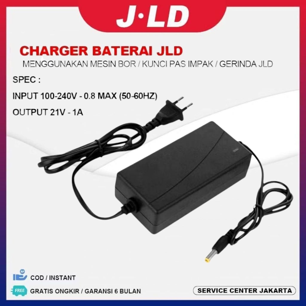 JLD CHARGER BATERAI IMPACT BOR GERINDA JLD ORIGINAL 21V 36V 48V 88V 128V 199V