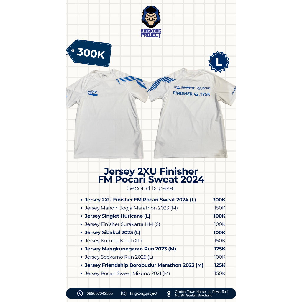 Jersey 2XU Finisher FM Pocari Sweat 2024