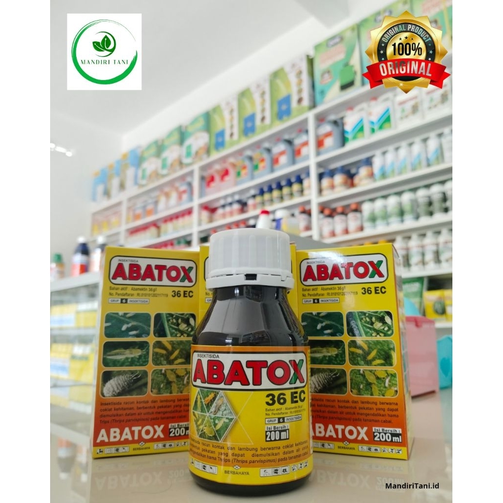 ABATOX 36 EC | INSEKTISIDA ABAMEKTIN 36 g/l. Efektif membasmi hama trips, penghisap & penggerek daun