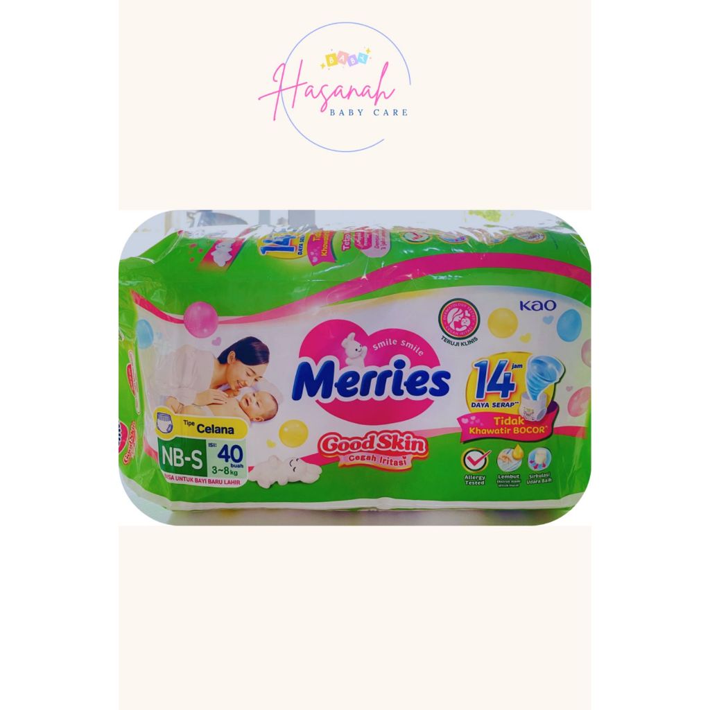 Pampers Merries NB-S Isi 40 | Popok Merries Newborn S 40 Premium Jepang | Merries Baby Diapers NB-S 