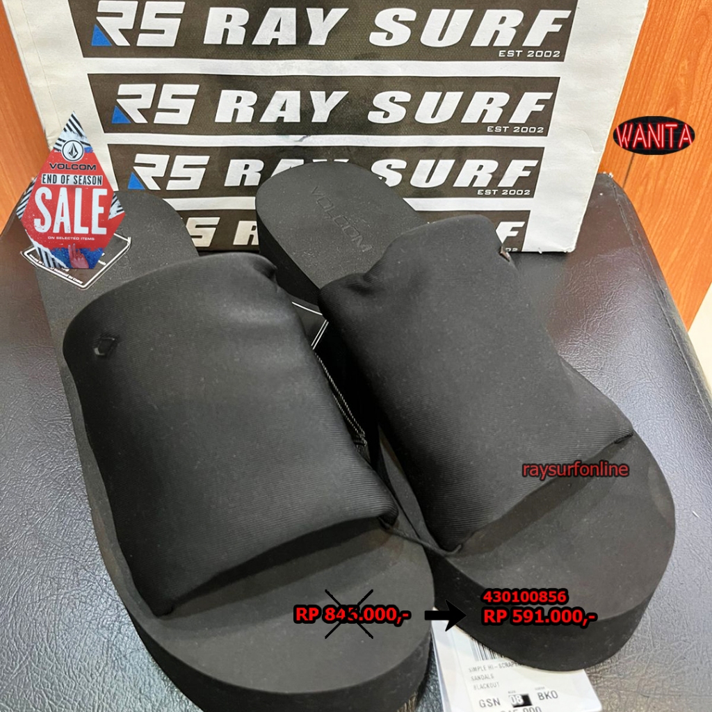 RAYSURF VOLCOM SALE SANDAL WANITA 430100856 ORIGINAL