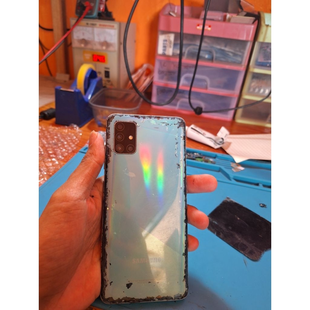 Samsung A51 Unit minus lcd lokal pecah kondisi seperti di poto