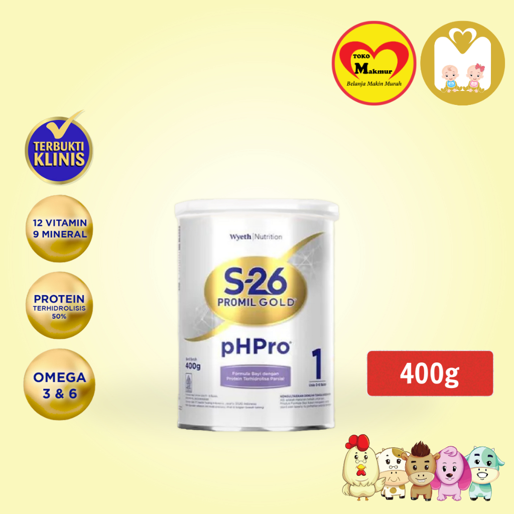 S-26 Promil Gold pH Pro  Tahap 1 (0-6 Bulan) 400gr / Toko Makmur Baby Shop