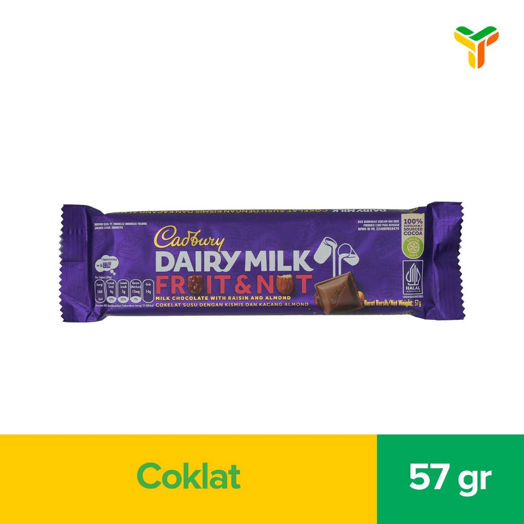 Cadbury Fruit Nut 57 Gram
