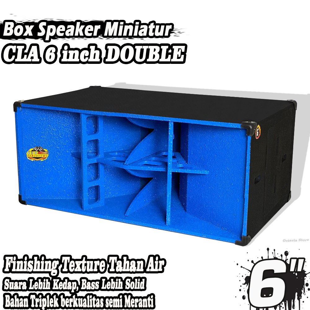 Box Speaker Miniatur CLA 6 INCH Double Texture BIRU