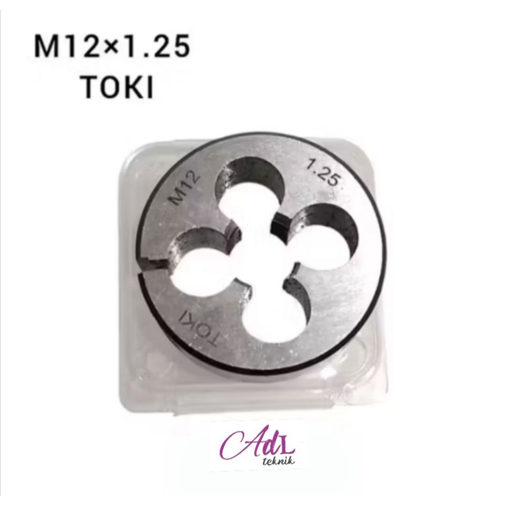 Riund Dies Senai Senay M12 x 1.25 Mata Senai Drat Luar M12 x 1.25 Untuk Drat Mur Baut 17