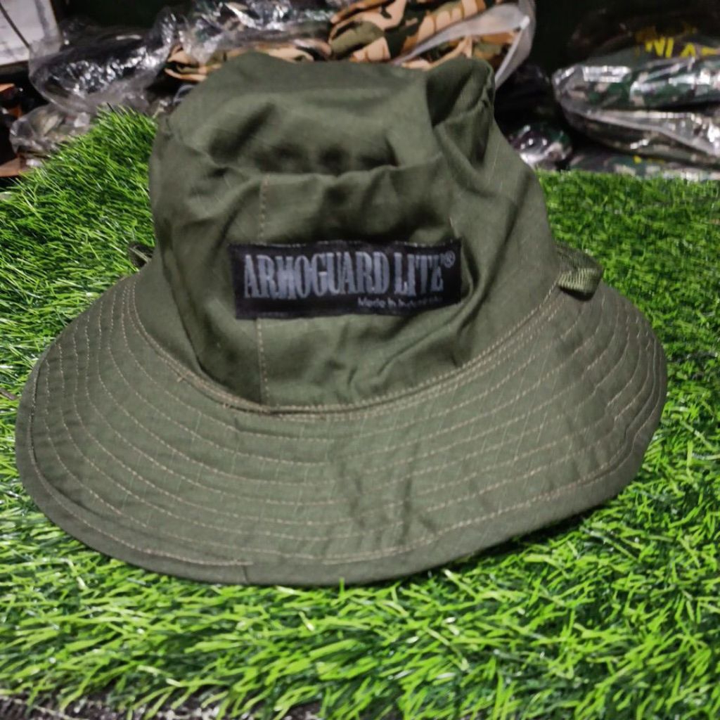 TOPI RIMBA POLOS HIJAU ARMY
