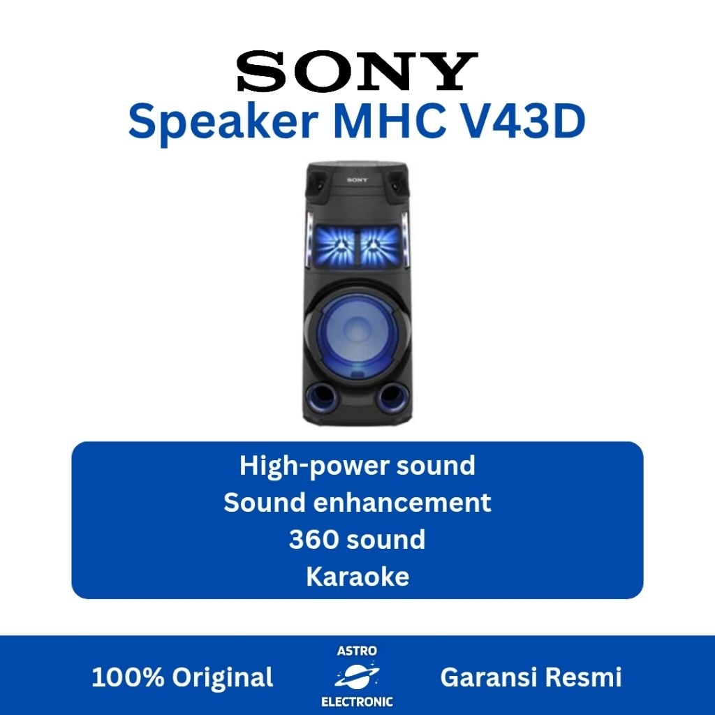SONY MHC V43 / MHC-V43 / MHC V43D / MHC-V43D KARAOKE BLUETOOTH SPEAKER