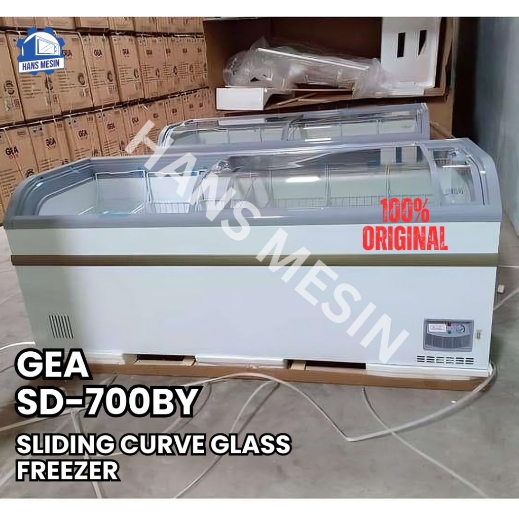 SLIDING CURVE GLASS FREEZER (GEA) SD-700BY / Freezer Box GEA 700 Liter