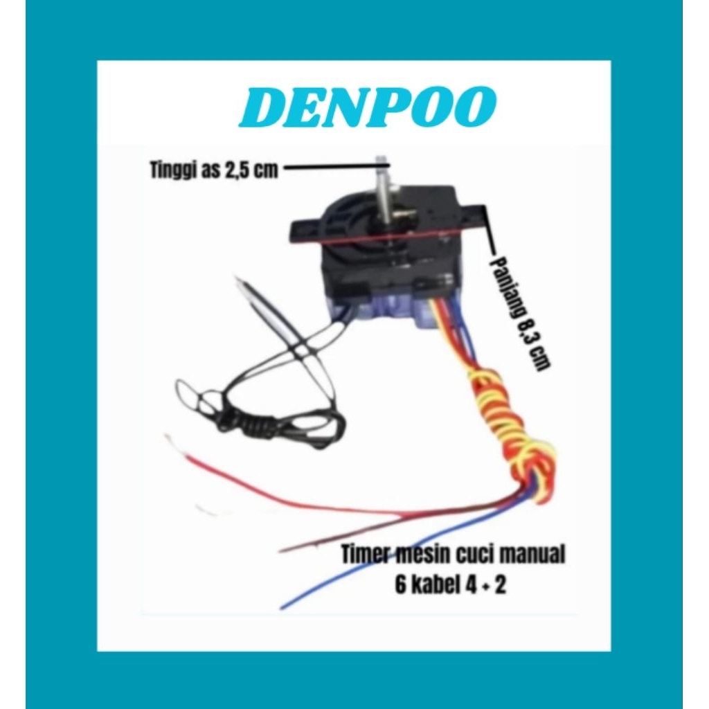 Timer 6 kabel mesin cuci 2 tabung Denpoo
